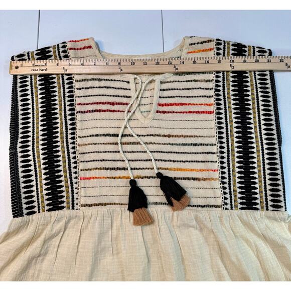 Tribal Jeans Boho Embroidered Top with Tassels NWOT Size M - Picture 11 of 12